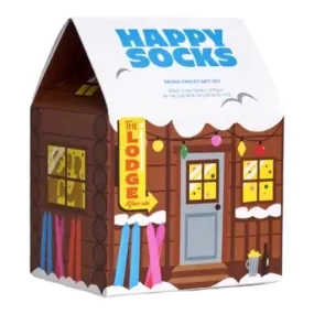 -HAPPY SOCKS 2-Pack Skiing Chalet Gift Set 41-46 P001853