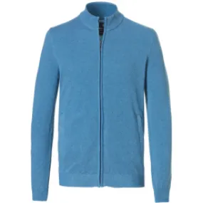 Cardigan Baileys con struttura a zip Turchese
