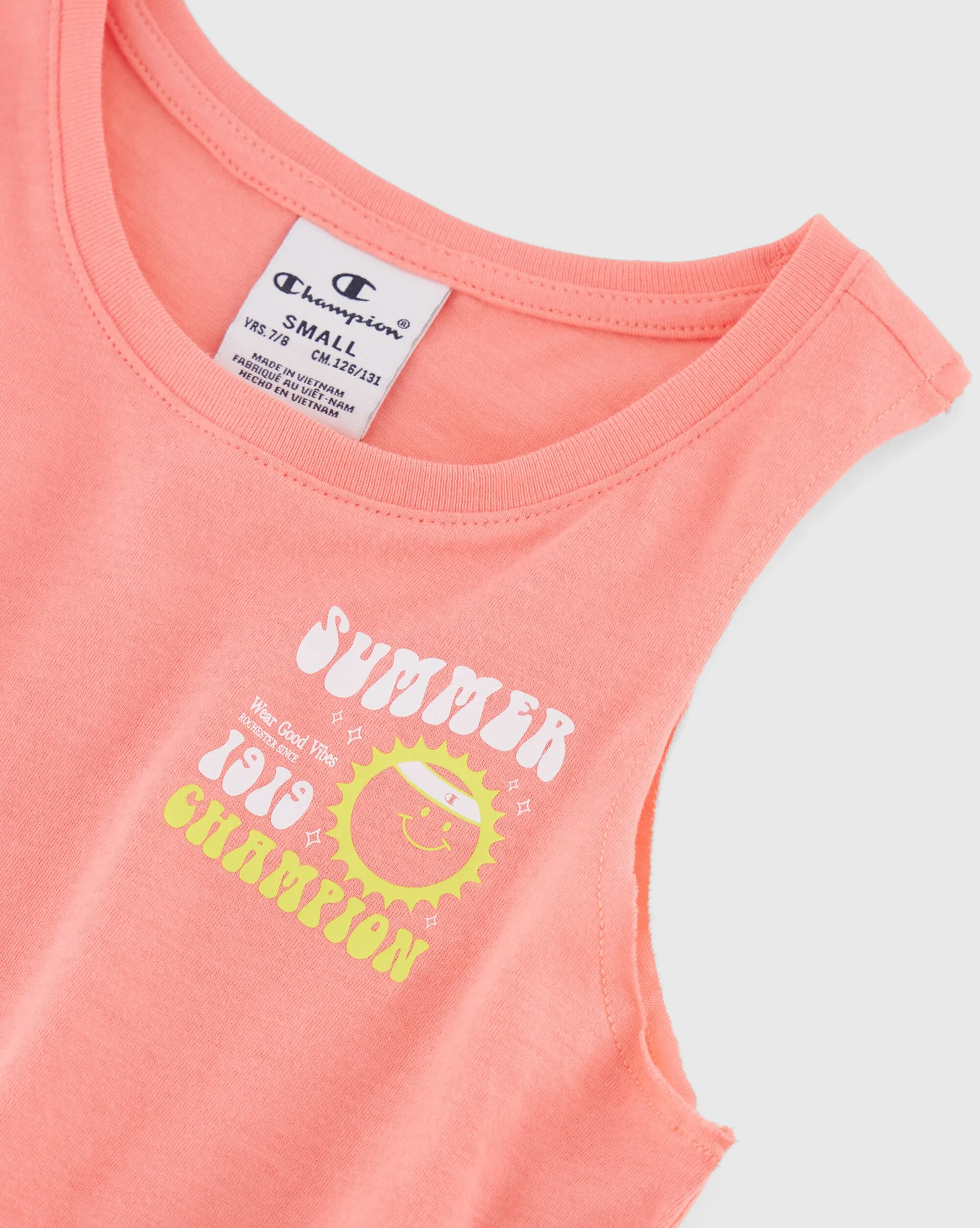 Champion Canottiera Minimalist Rosa Bambina