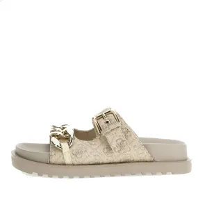 Ciabatte Donna GUESS Linea Fatema Colore Gold con Doppia Fascia