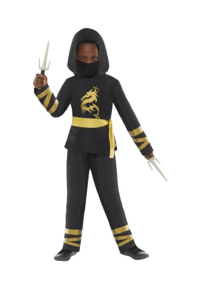Costume per bambini Dragon Ninja nero e oro