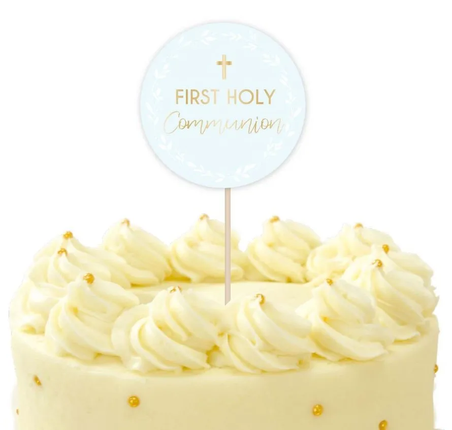 Decorazione Torta Comunione Blu 20cm