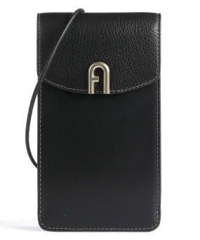  Furla Primula Borsetta porta cellulare pelle granulata nero  