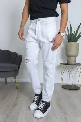 Jeans Uomo Tinta Unita con Strappi e abrasioni Art. Js375