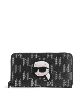  Karl Lagerfeld K/Ikonik 2.0 Portafoglio poliuretano nero  