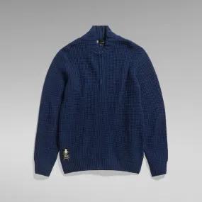 MAGLIE Uomo G-STAR D23533-D170 CHUNKY ZIP 868 RANK BLUE