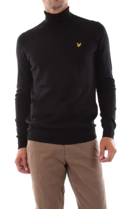 MAGLIE Uomo LYLE & SCOTT 1874 KN1020V ROLL NECK Z86 JET BLACK