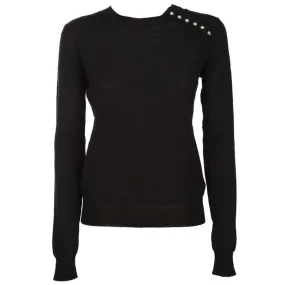 Maglione leggero in lana con borchie 