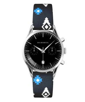 OROLOGIO CRONO NERO dm. 36,5 PELLE STAMPA TRIBAL