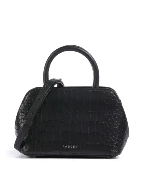  Radley London Liverpool Street Icon Borsa a mano pelle di vacchetta goffrata nero  