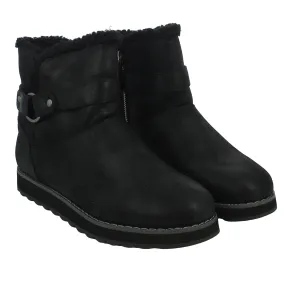 Skechers  Polacco nero con finto pelo e memory 
