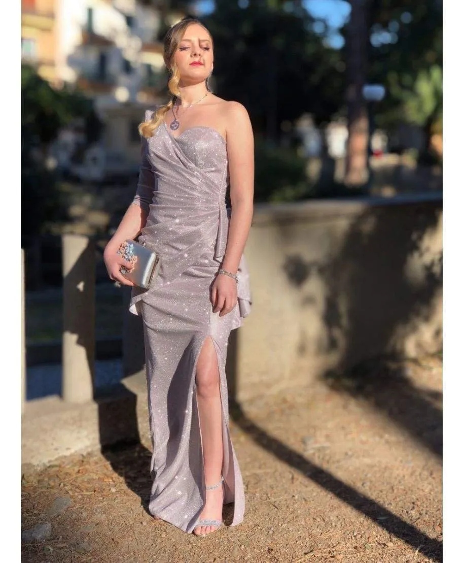 Vestito lungo elegante - Tessuto brillantinato - Collezione abiti da cerimonia