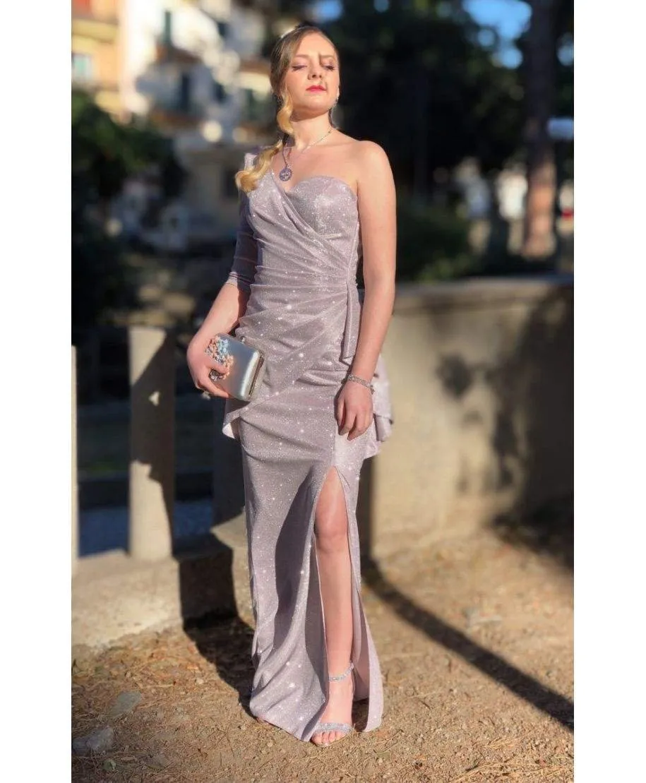 Vestito lungo elegante - Tessuto brillantinato - Collezione abiti da cerimonia